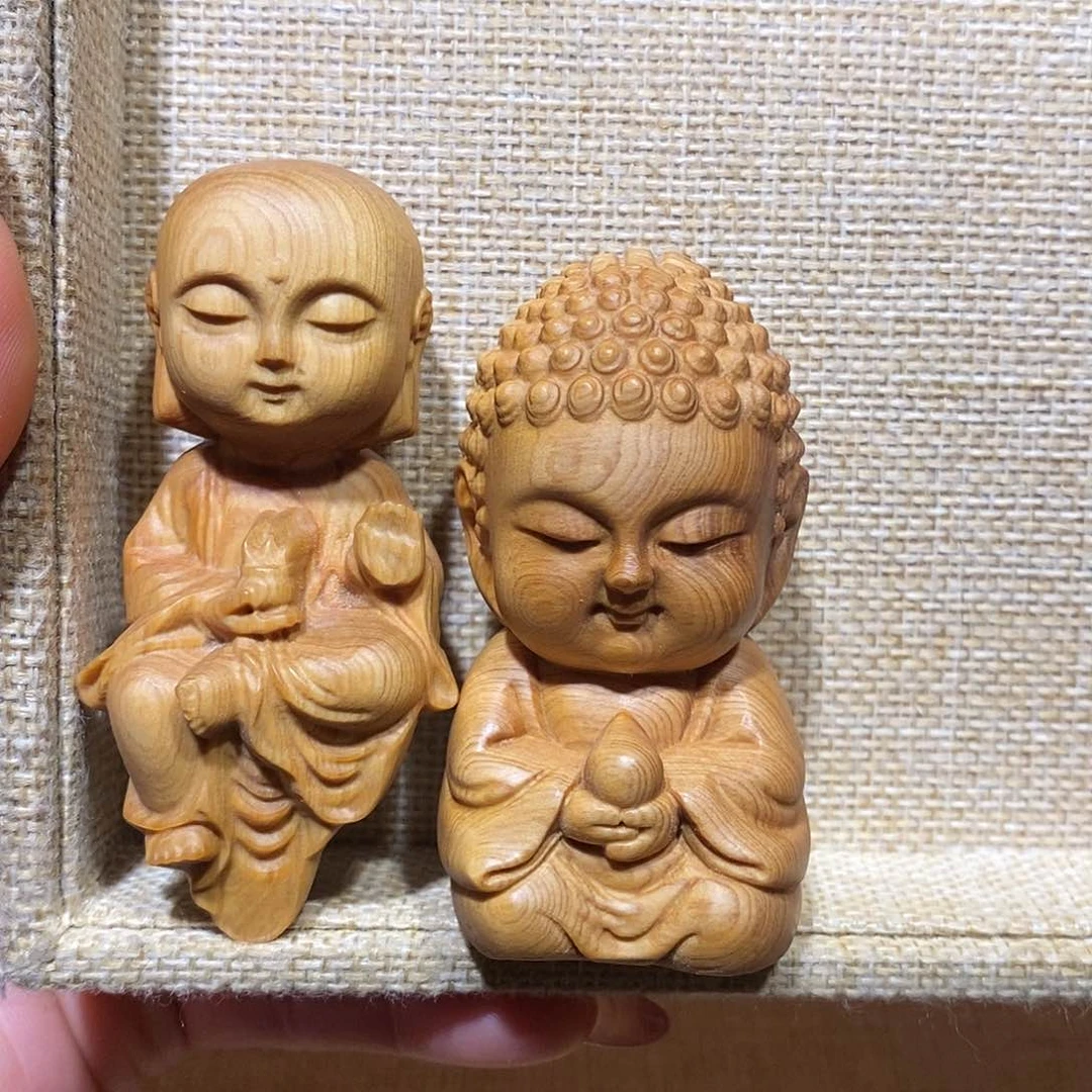 木小**?崖柏手把件，地藏，宝宝佛