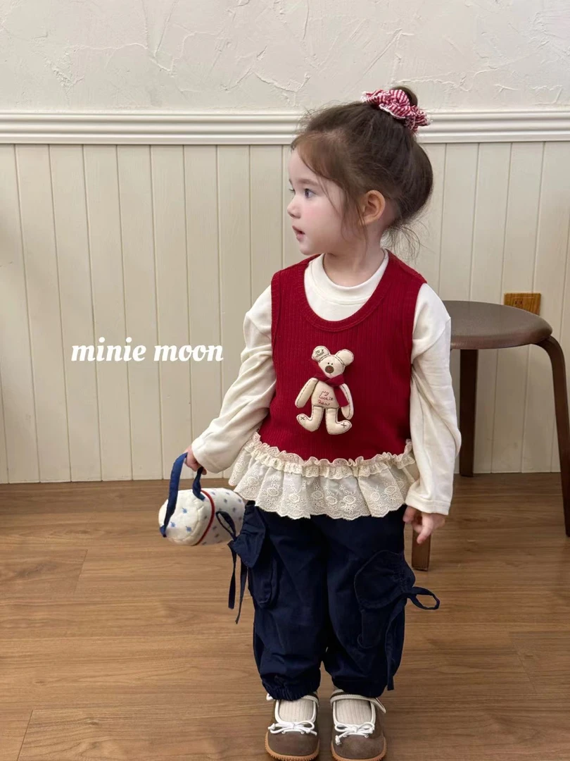 女童红色卡通花边马甲（XYL-3165-秋A）汉服