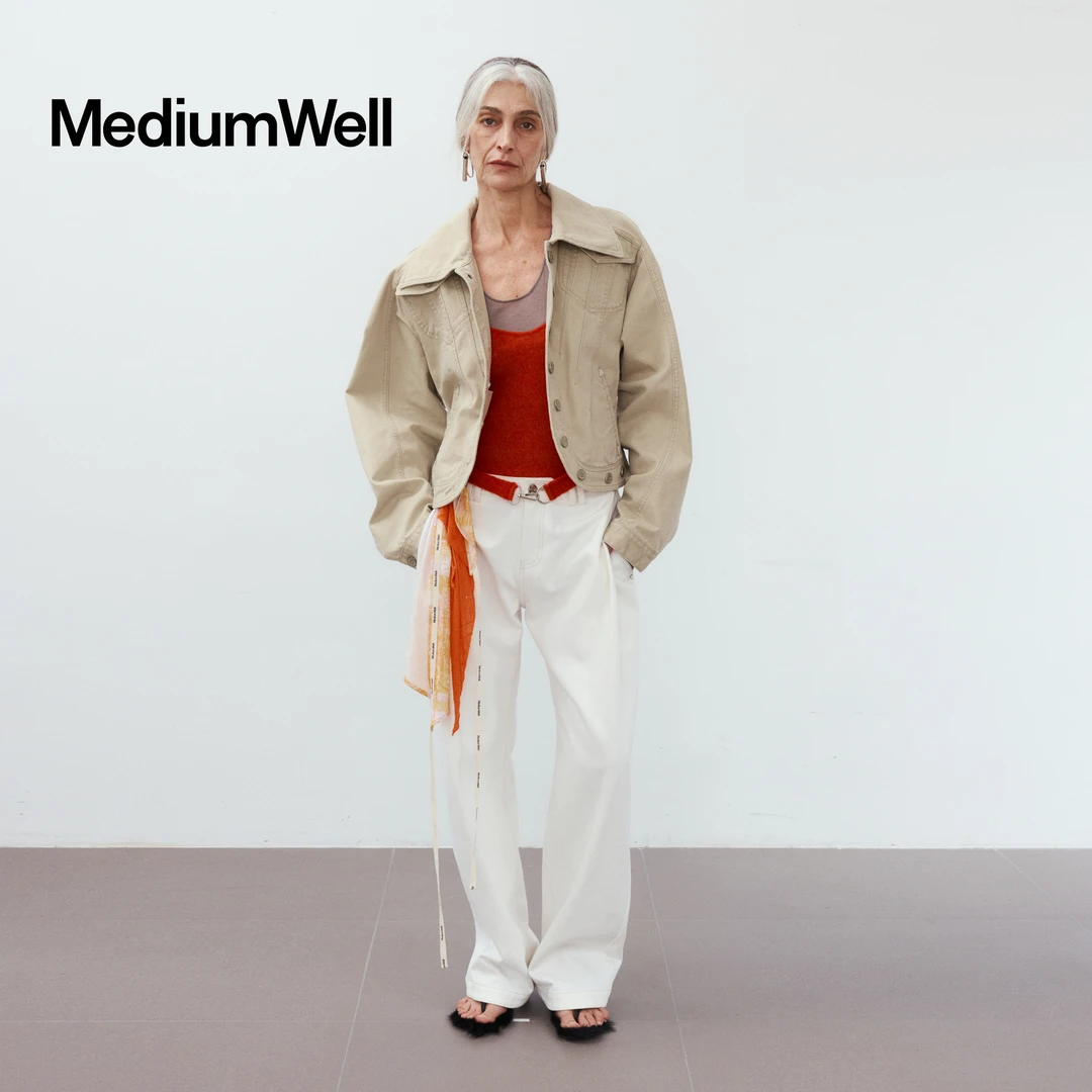 MEDIUM WELL_马鞍褶直筒裤_Saddle Pleat Pants