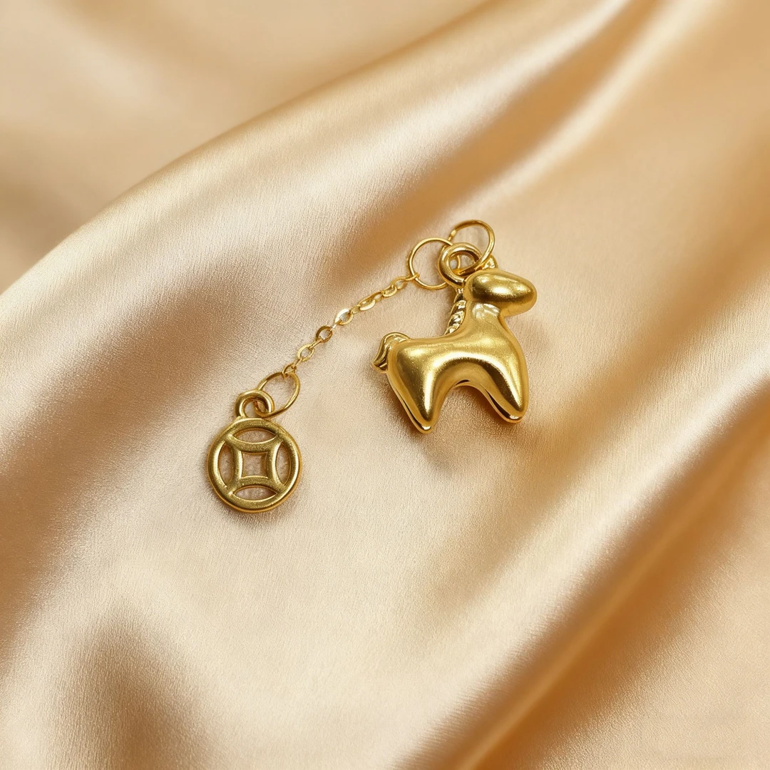 【黄金】足金999流苏金鞍福马 5D工艺CY405