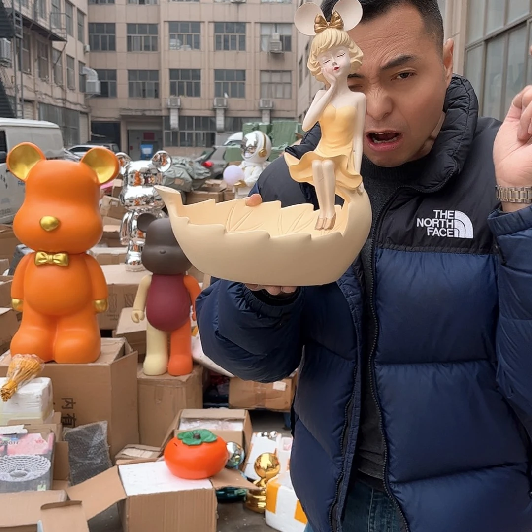 树脂873奶白色摆件摆件家居