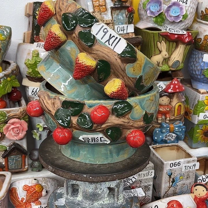 粗陶材质多肉花盆