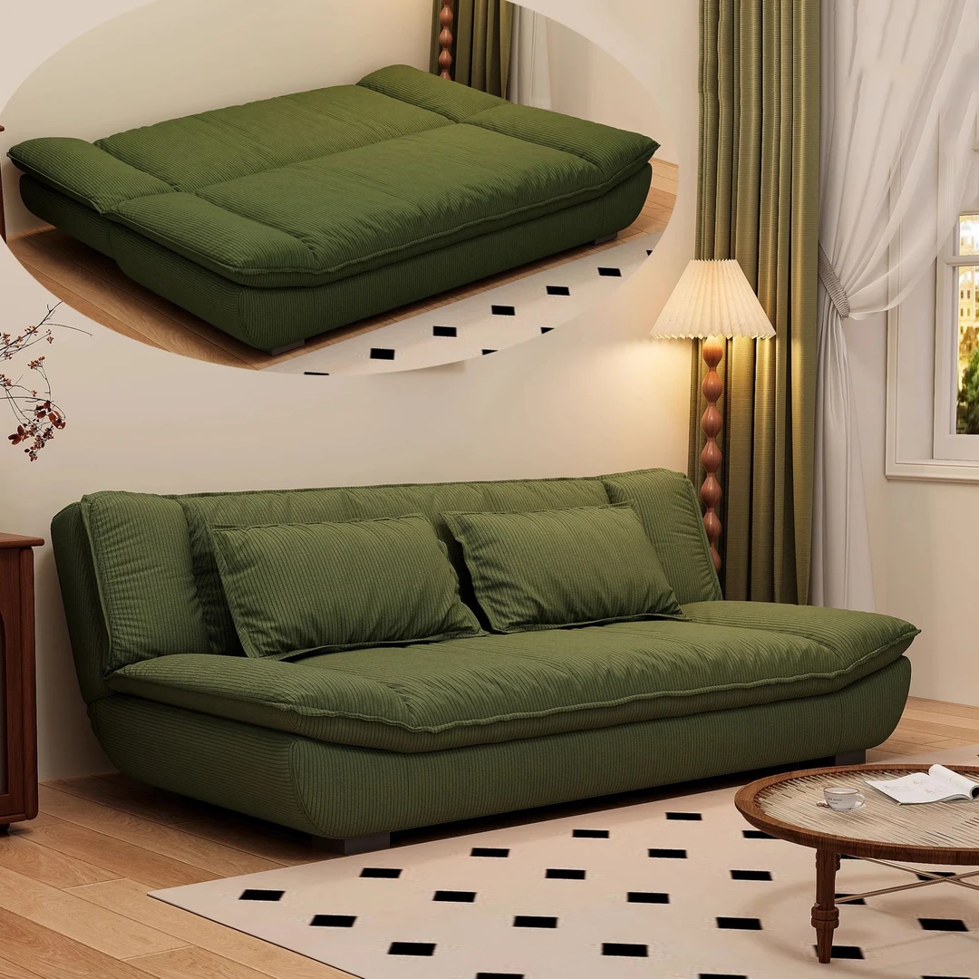 帆船沙发床家用客厅午睡床小户型折叠两用布艺办公室出租房屋民宿