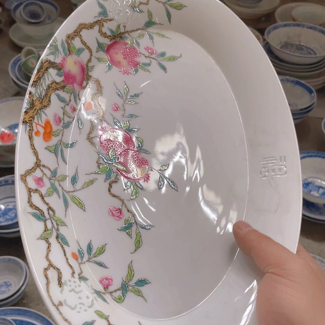 摆件景德镇青花玲珑瓷