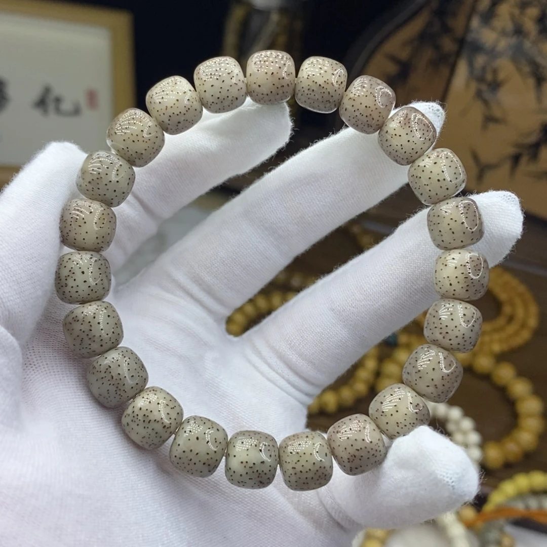 手串星月菩提SS级 10/9灰冰糖玉化火龙果星