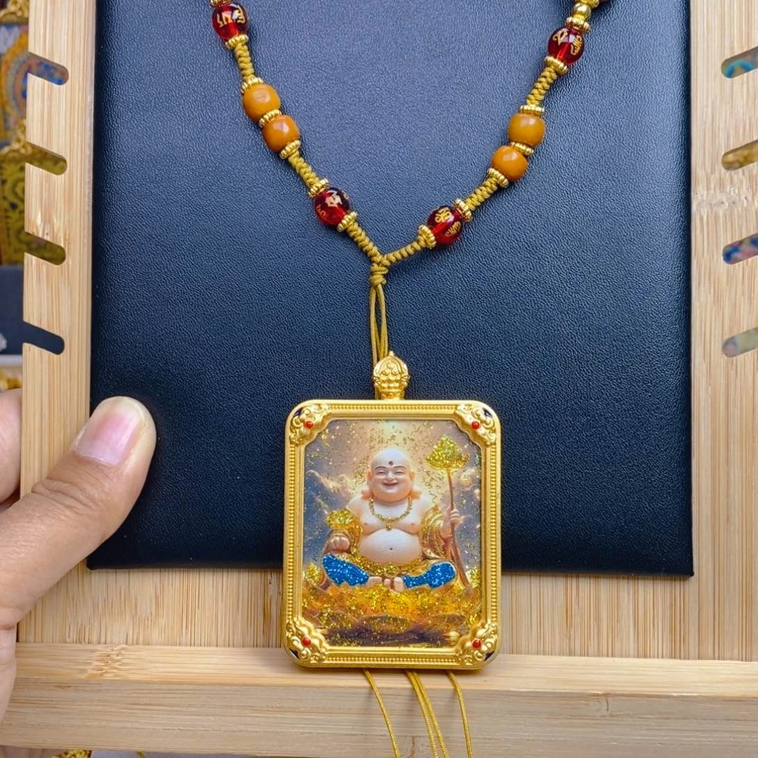 吊坠幸****o手绘唐卡项链