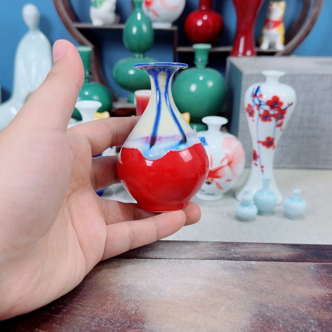 陶瓷手工小花器摆件