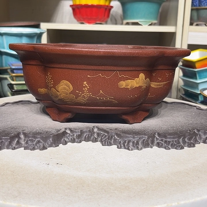 紫砂花盆瑕疵10-24-20
