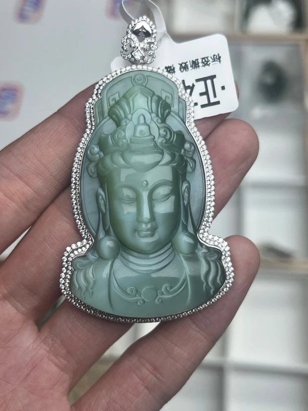 和田玉碧玉观音NG268