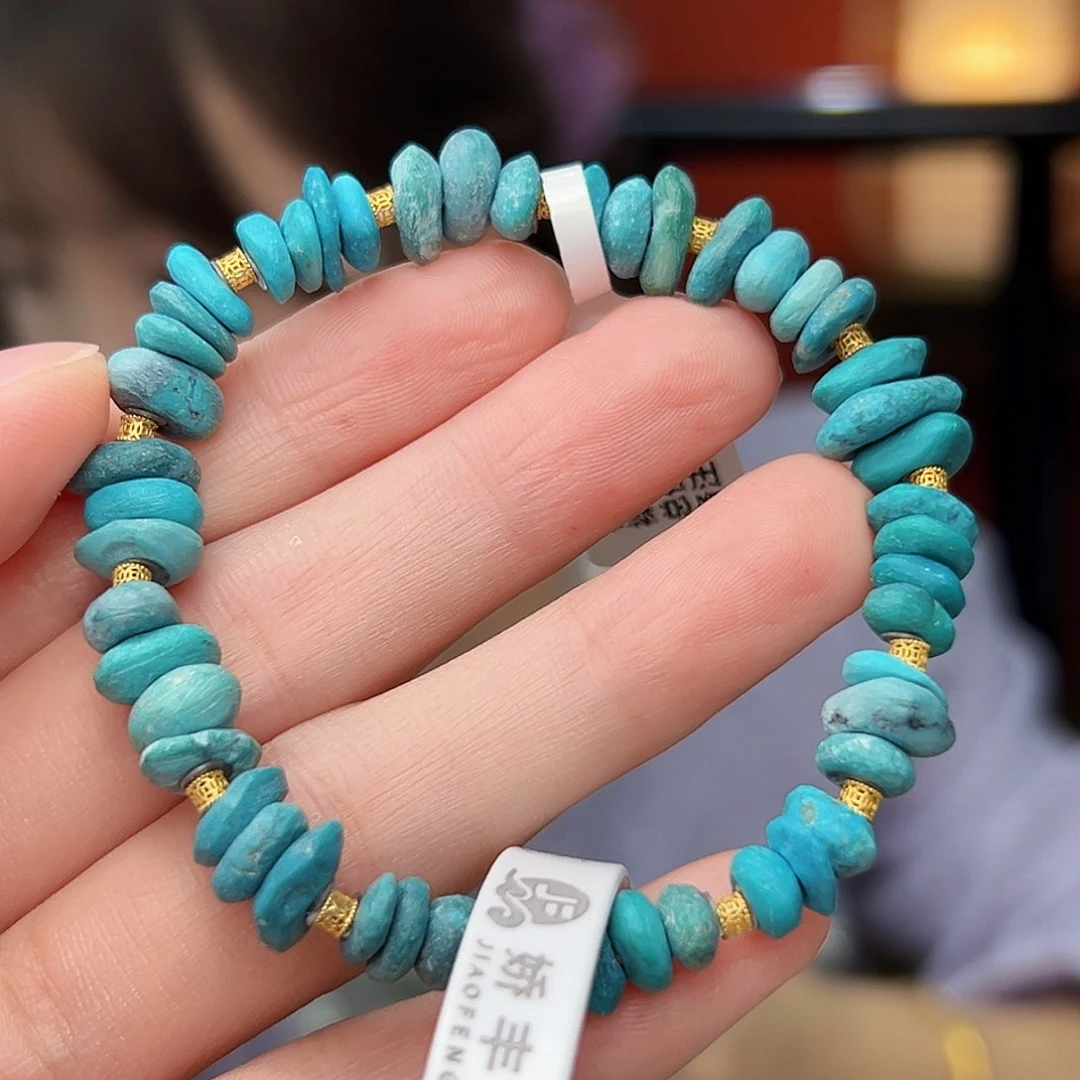 绿松石18K金镶嵌珠宝奇石