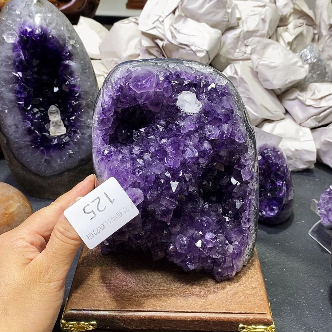 紫晶珠宝半成品未镶嵌