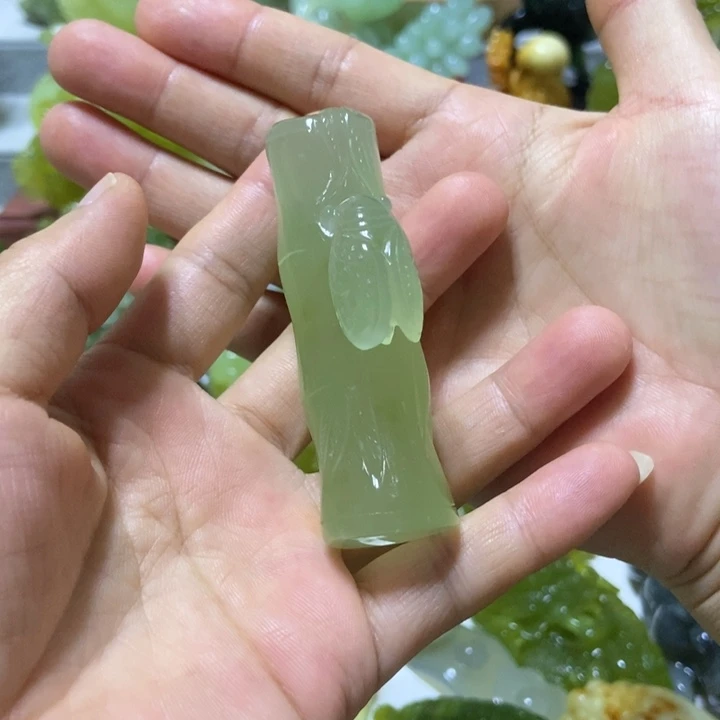 【闪购商品】未镶嵌蛇纹石玉把件水**周