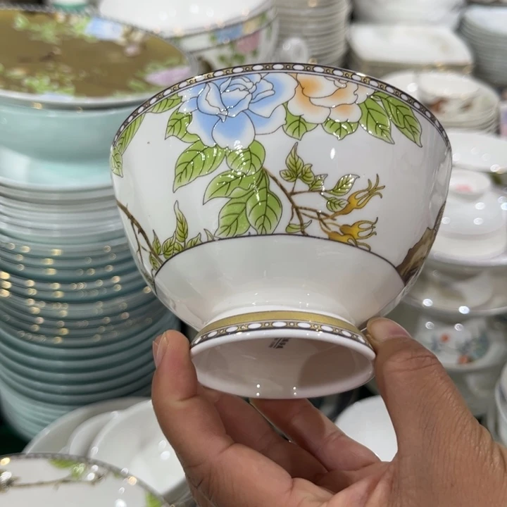 瓷片琴瑟4.5寸碗六个哇塞