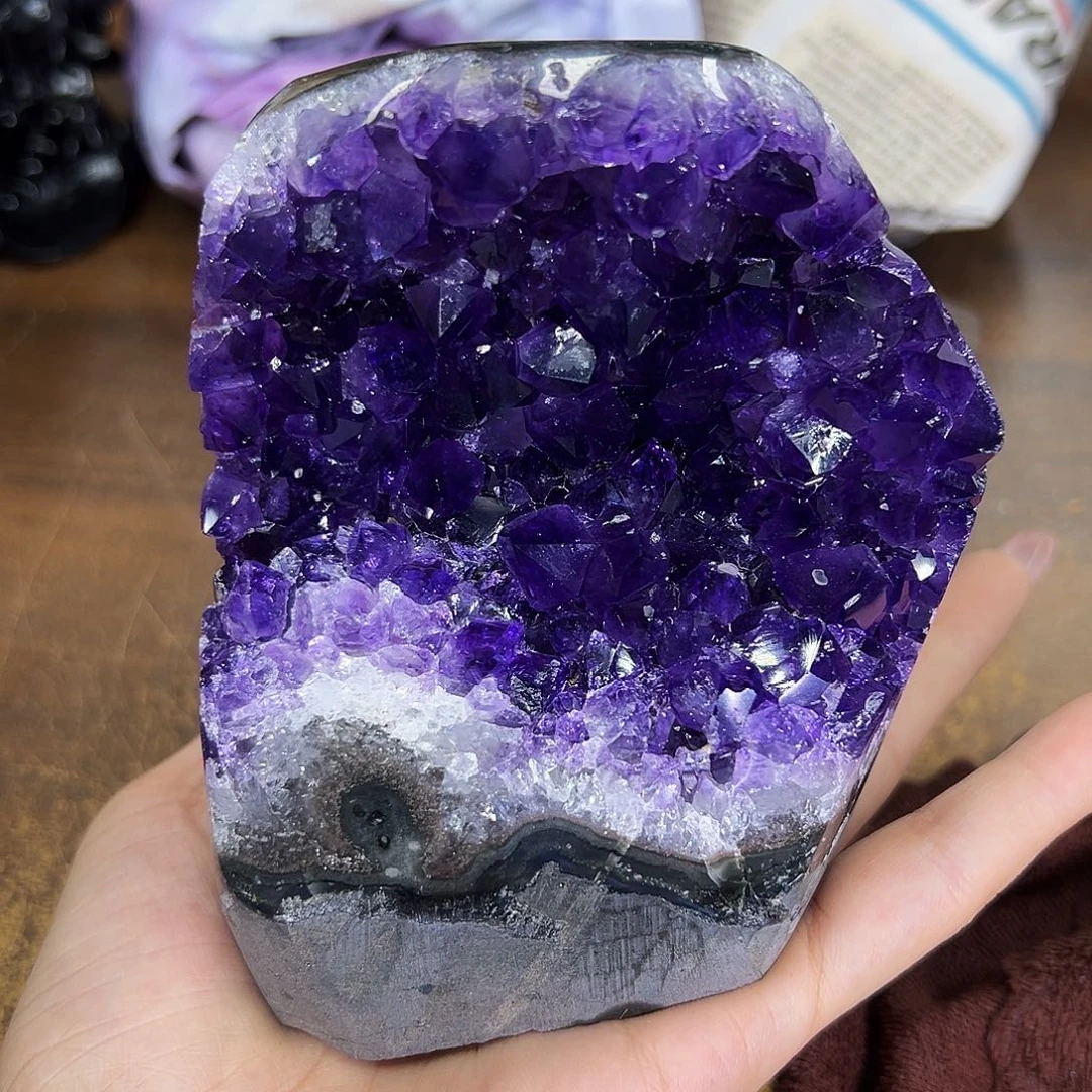 紫晶摆件未镶嵌天然水晶摆件