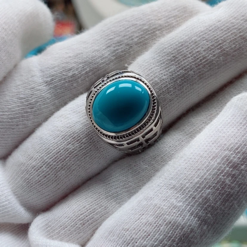 【闪购商品】绿松石绿松石银S925镶嵌念*念