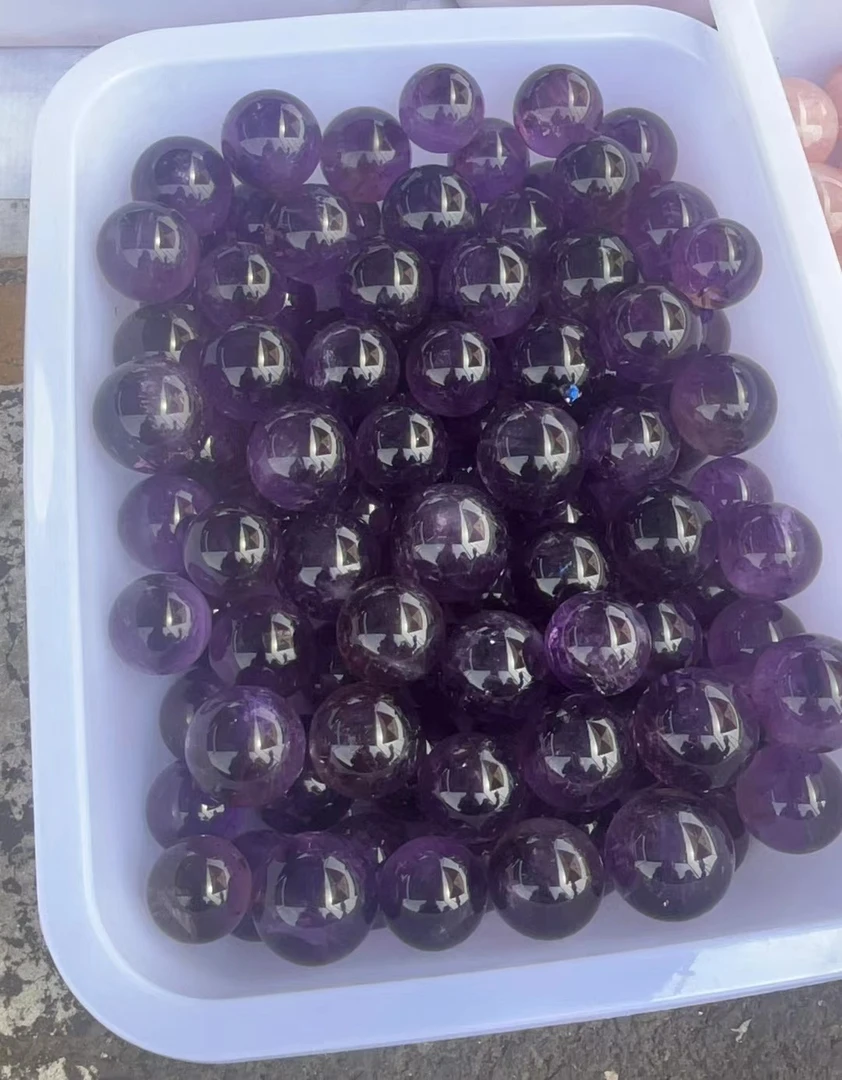 【直播间展示为准】天然水晶雕刻件珠子小球大球滚石玛瑙萤石等