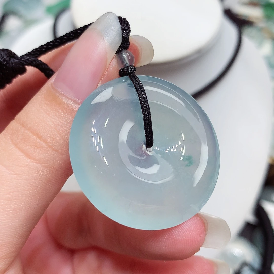 翡翠未镶嵌胸饰翡翠64，32.3/6.1