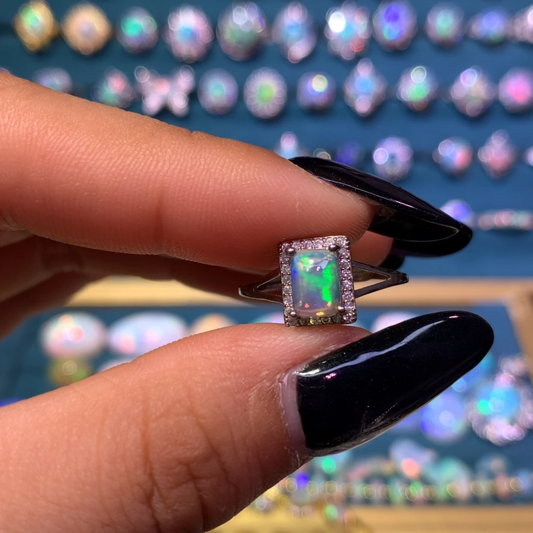 欧泊银S925镶嵌戒指款