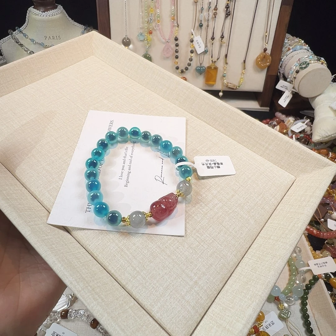 手链水晶未镶嵌溏心玛瑙草莓晶貔貅