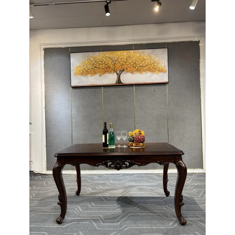 222长餐台1430*840*770美式家用古典雕花