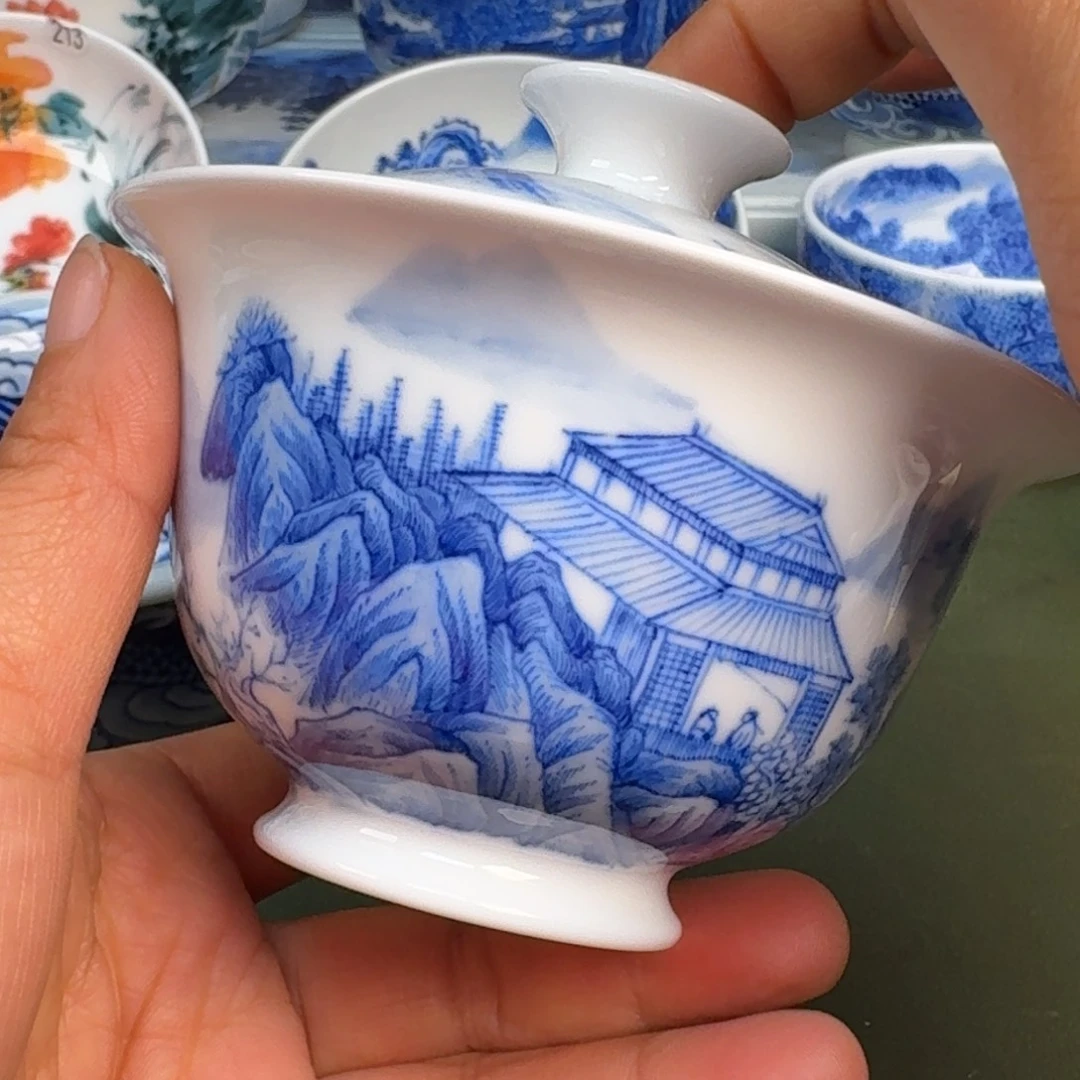 瓷景德镇纯手绘茶具圆圆286