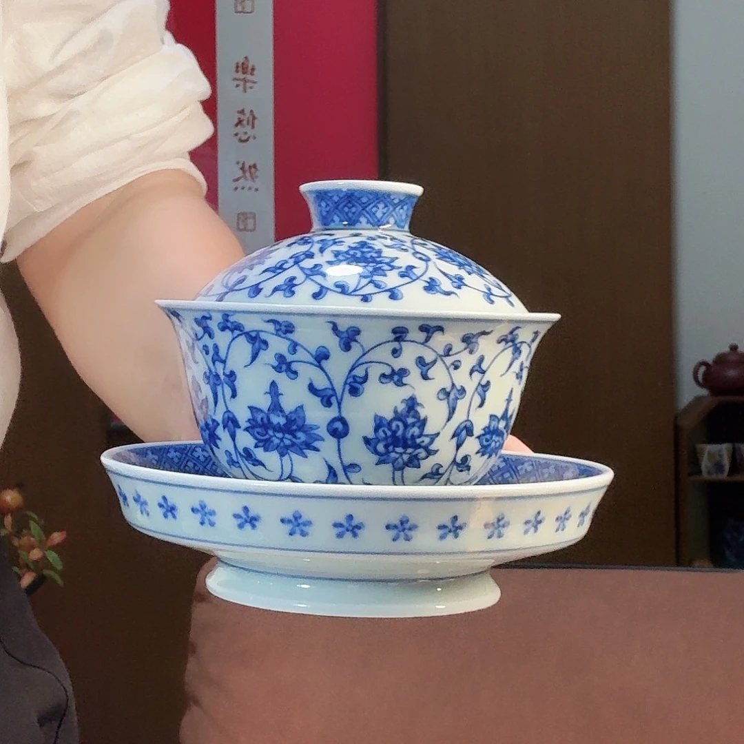 茶具盖碗三才碗一组