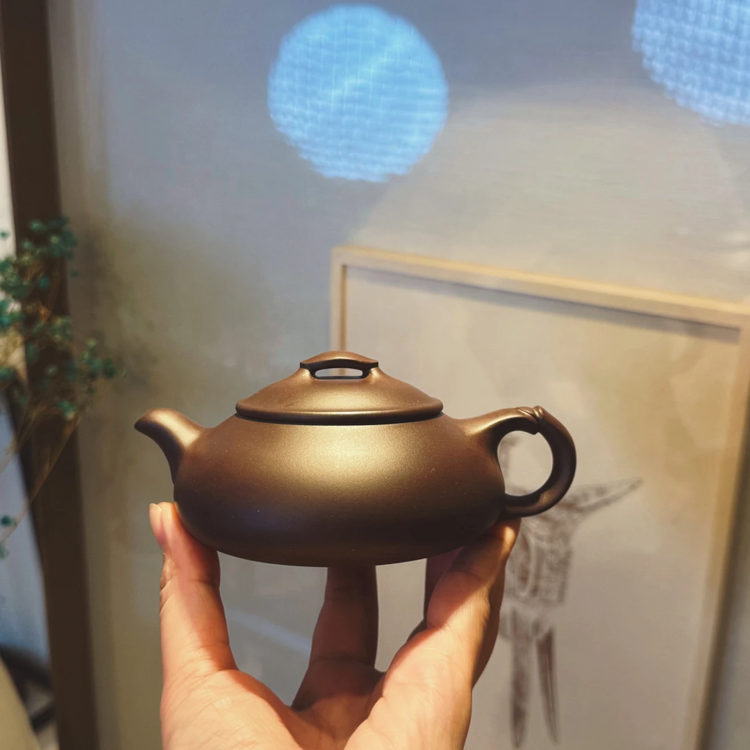 简瓢壶·原矿老紫泥150cc半手工
