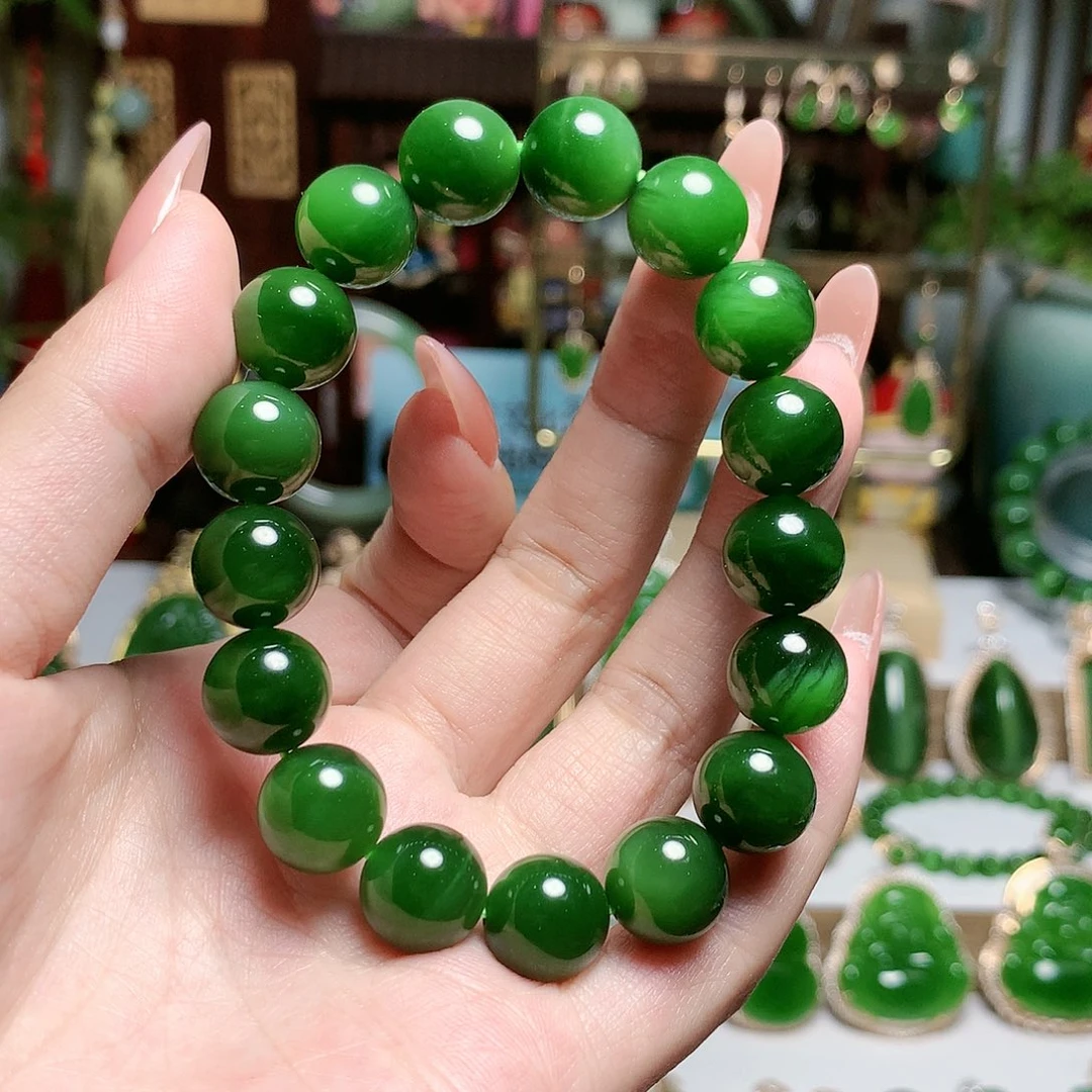 手串未镶嵌和田玉（碧玉）