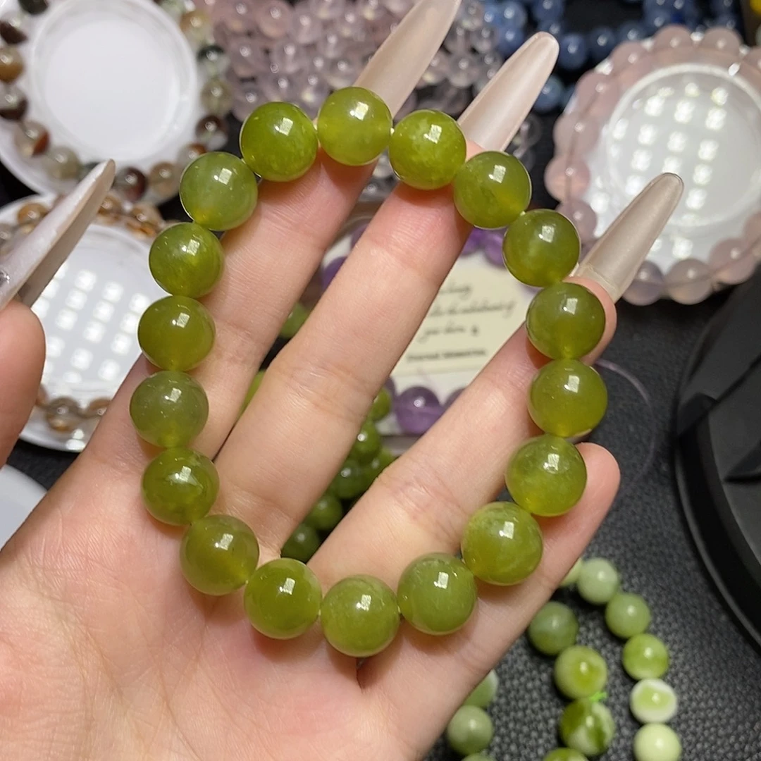 未镶嵌水晶手链岫玉11.2mm