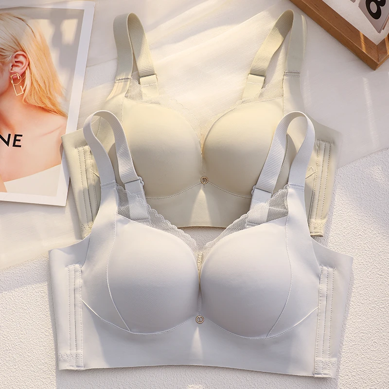 无痕内衣女夏季小胸聚拢显大收副乳防下垂调整型无钢圈性感文胸罩