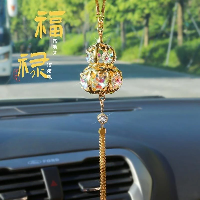 金属福禄葫芦汽车挂件挂饰车内挂件后视镜车载水晶吊饰车装饰品