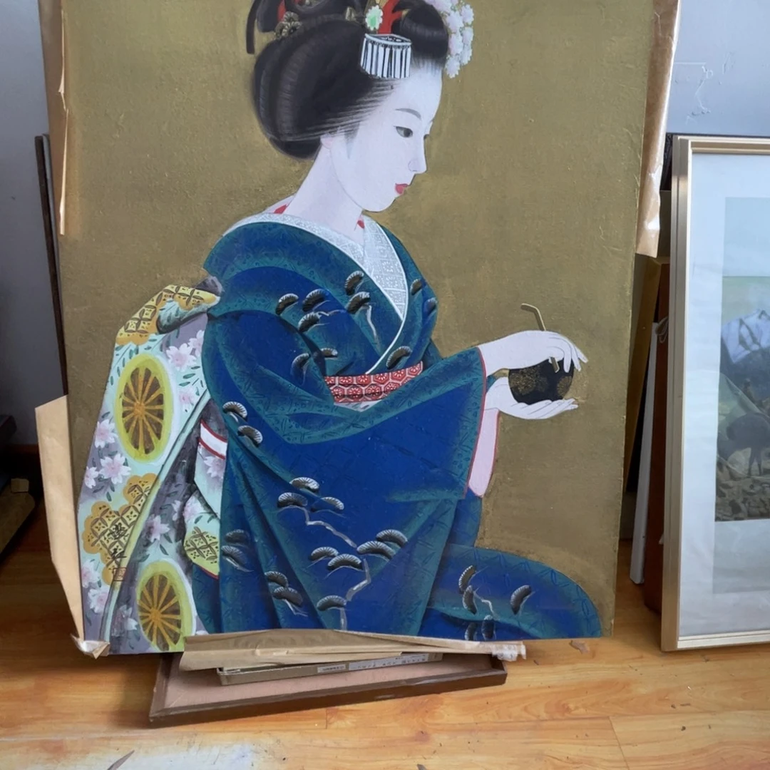 用***4中古框画不退不换有磕碰