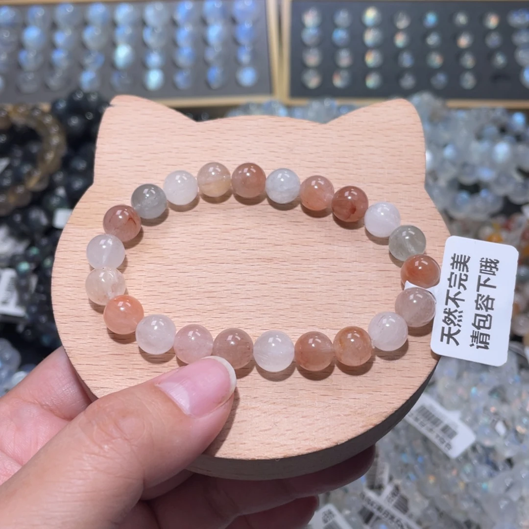 手链水晶未镶嵌彩兔毛手链8.7mm