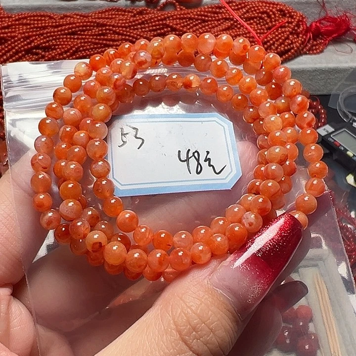南红玛瑙手链未镶嵌