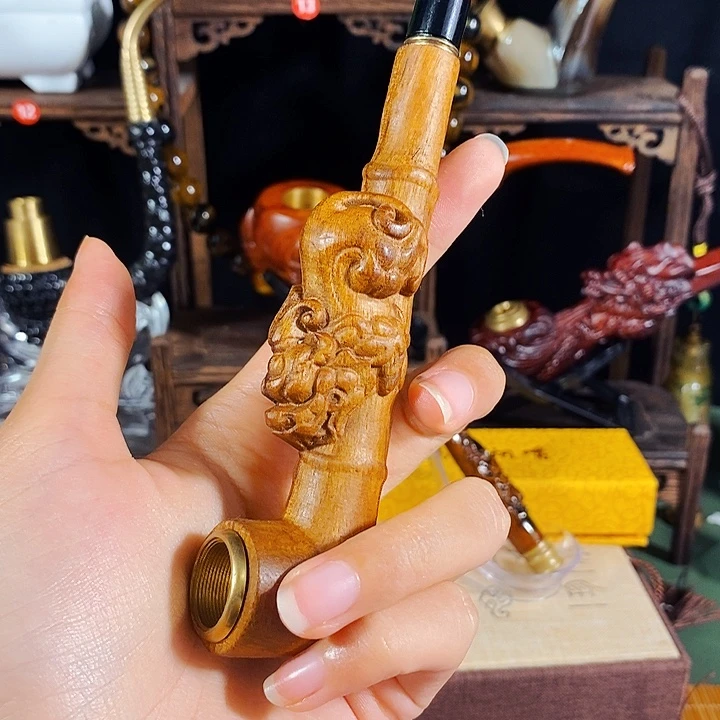 高端定制金丝楠烟嘴