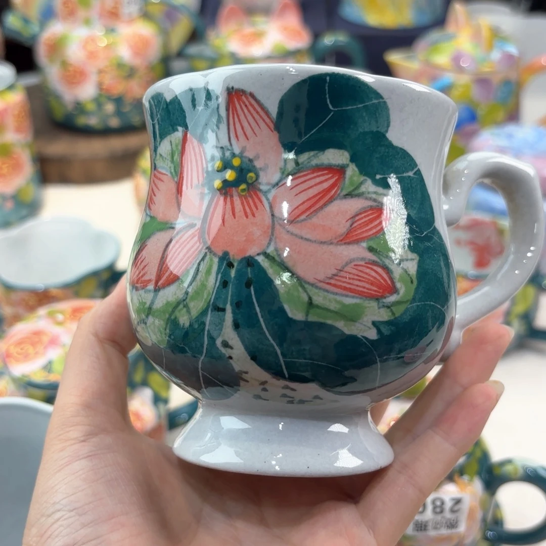 景德镇手绘高温釉下彩陶瓷茶具