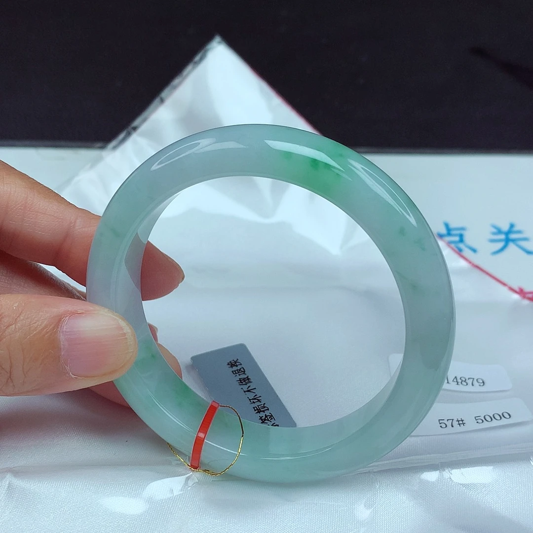 翡翠未镶嵌手镯57圈4879