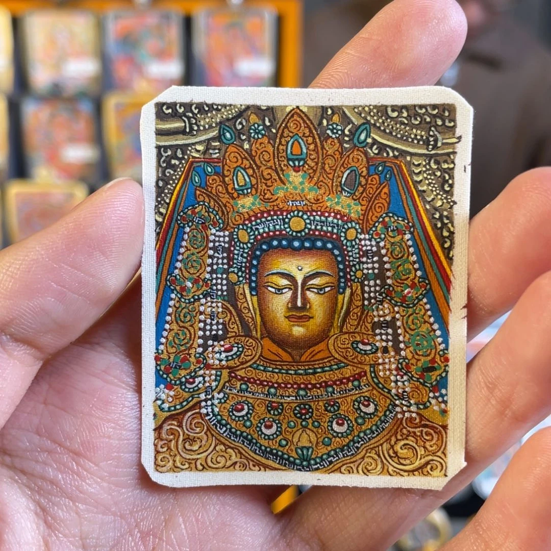 落***游吊坠小鱼热贡手绘艺术