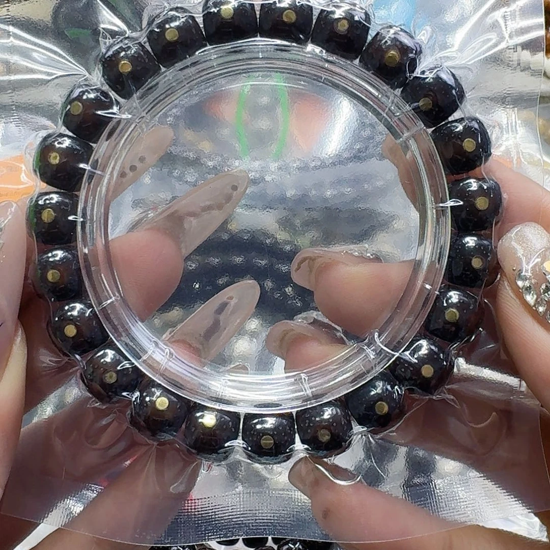 手串星月菩提28殿堂黑筋遇华星月镶嵌10桶单圈