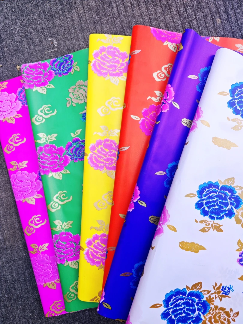 六色蜡光纸五彩彩色纸彩纸烫金亮面彩色手工花纸（约75x47.5）