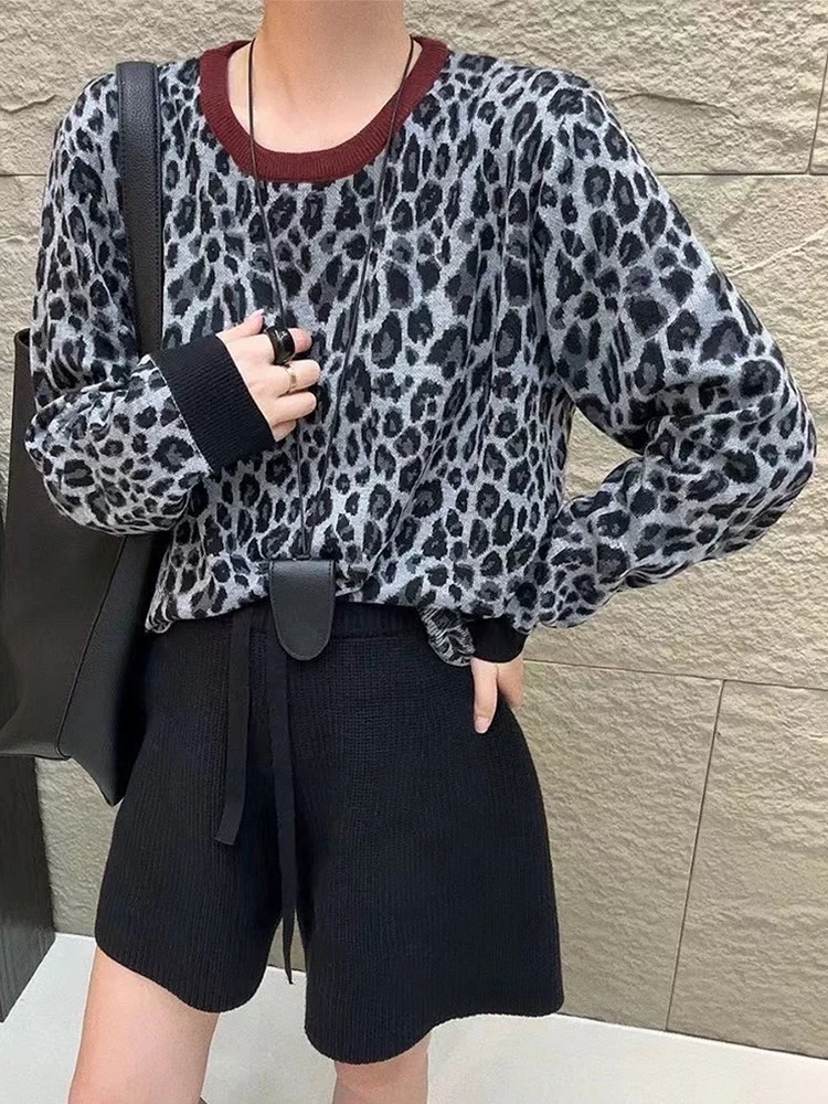 蜜娜贝尔 1119965豹纹套头毛衣
