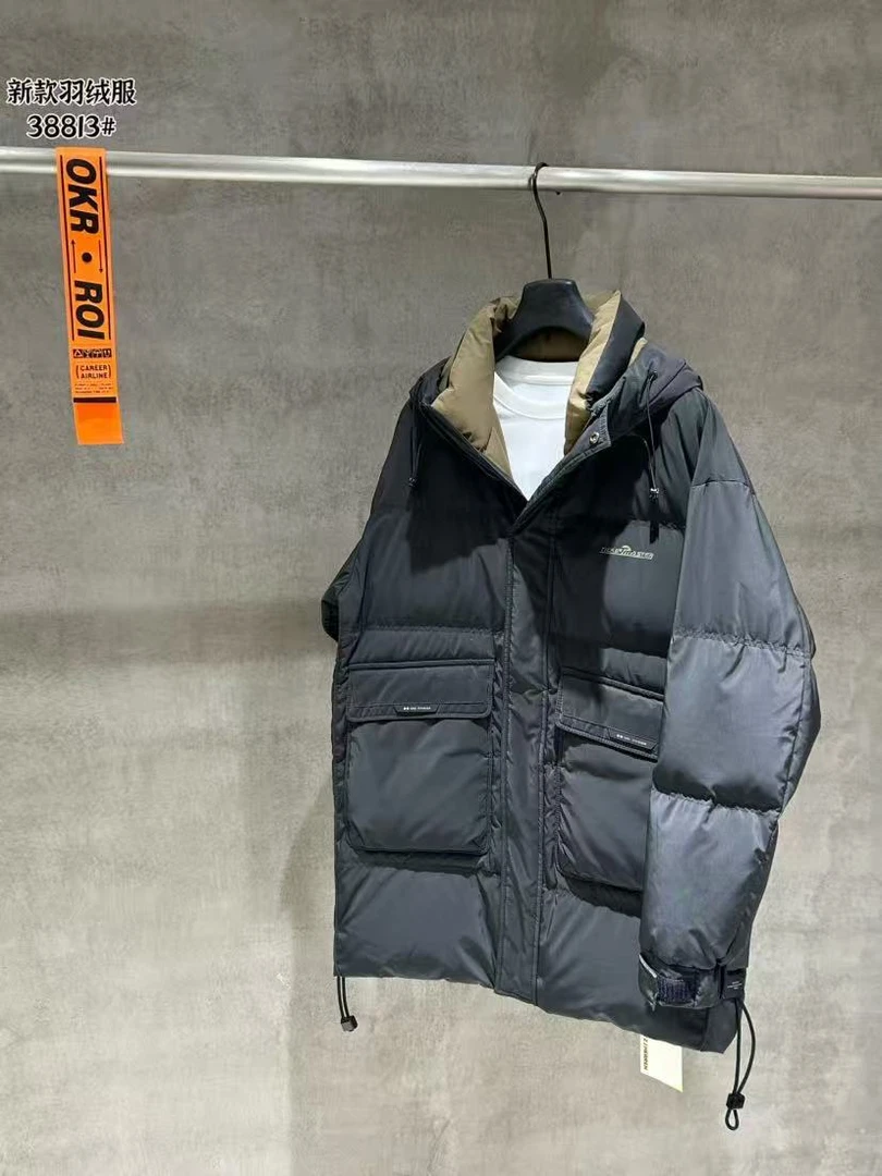 533  素劲2 潮牌男女保暖时尚中长款连帽羽绒服 YRDD0938813