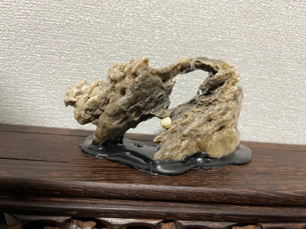 戈壁奇石，精品洞景风凌石摆件12*6.2*3.5厘米