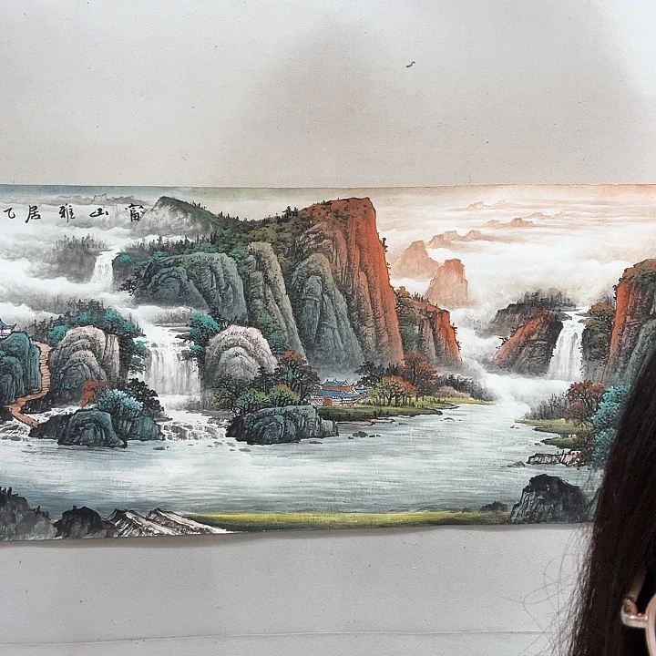 国画国画作品山水任海鲜
