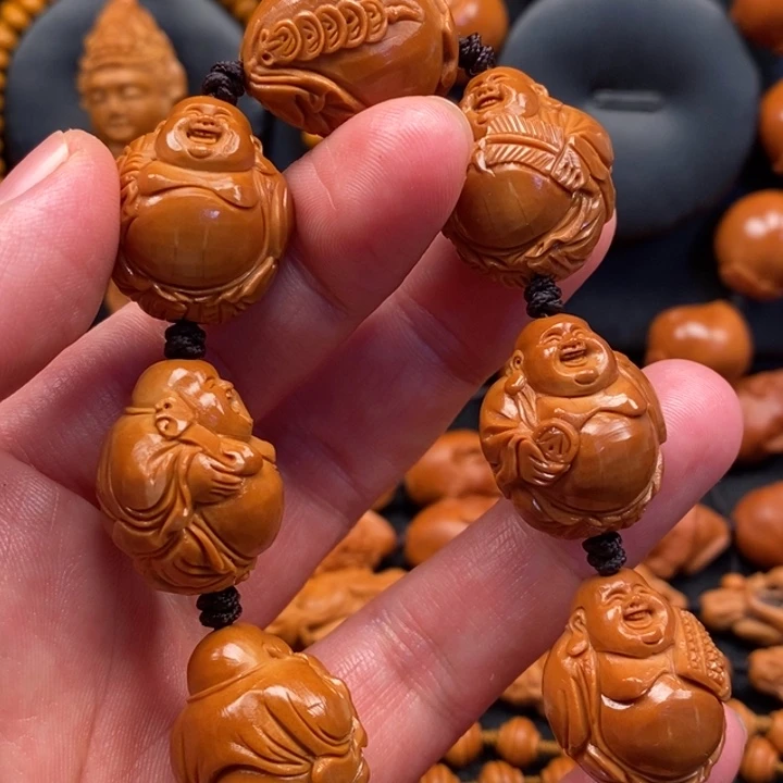 手串橄榄核元宝弥勒