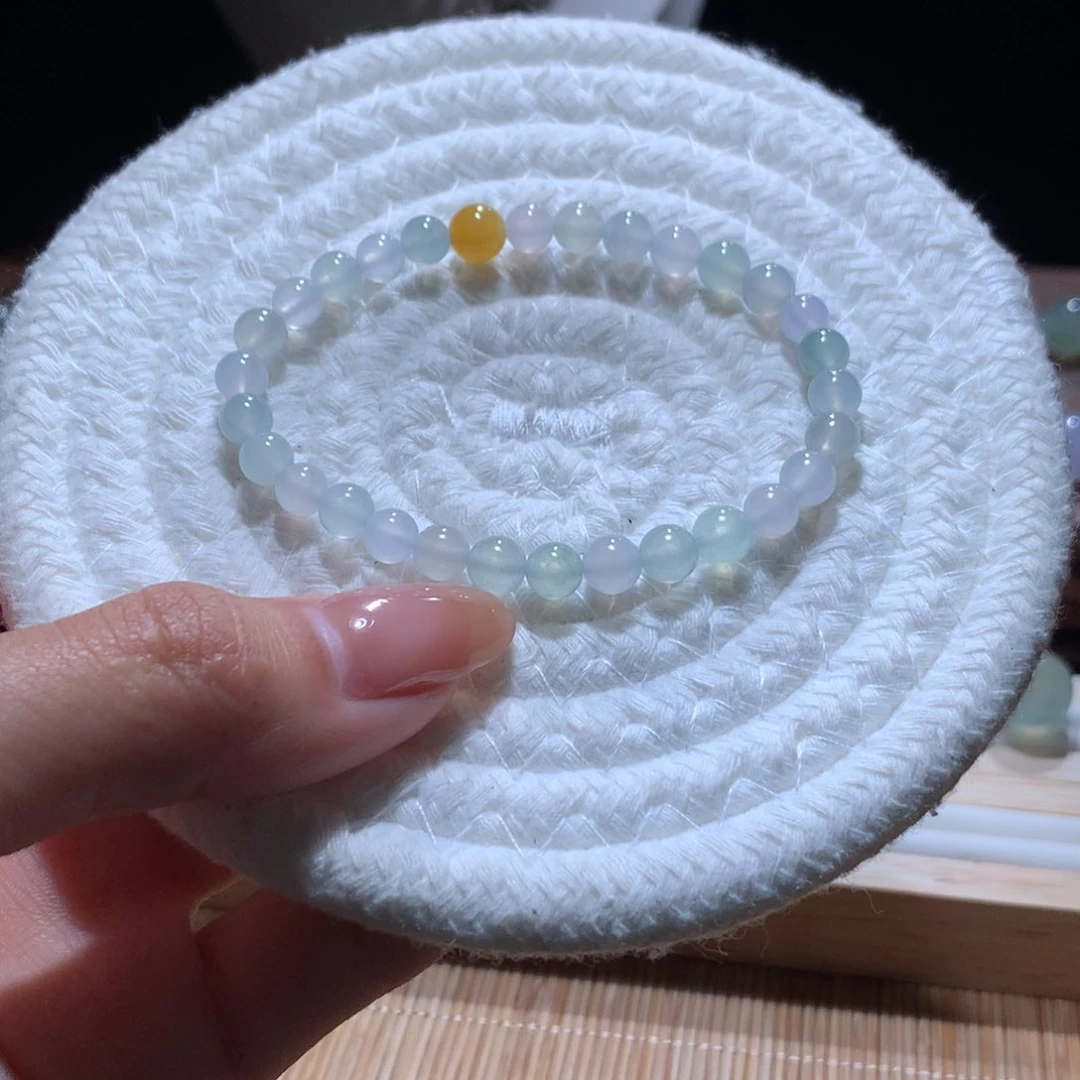 翡翠手串未镶嵌如梦似幻手串卡5