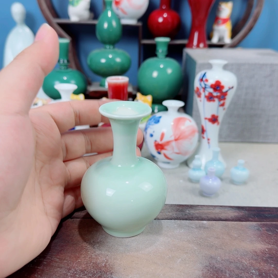 陶瓷手工小花器摆件
