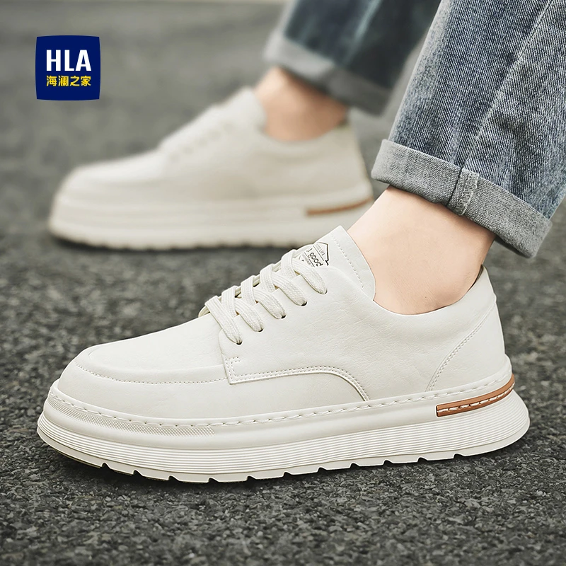 HLA/海澜之家春季男士休闲板鞋运动时尚百搭透气低帮韩版潮流潮鞋