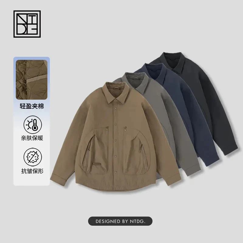 男士秋冬户外工装夹克翻领棉服大口袋休闲外套DM-58608