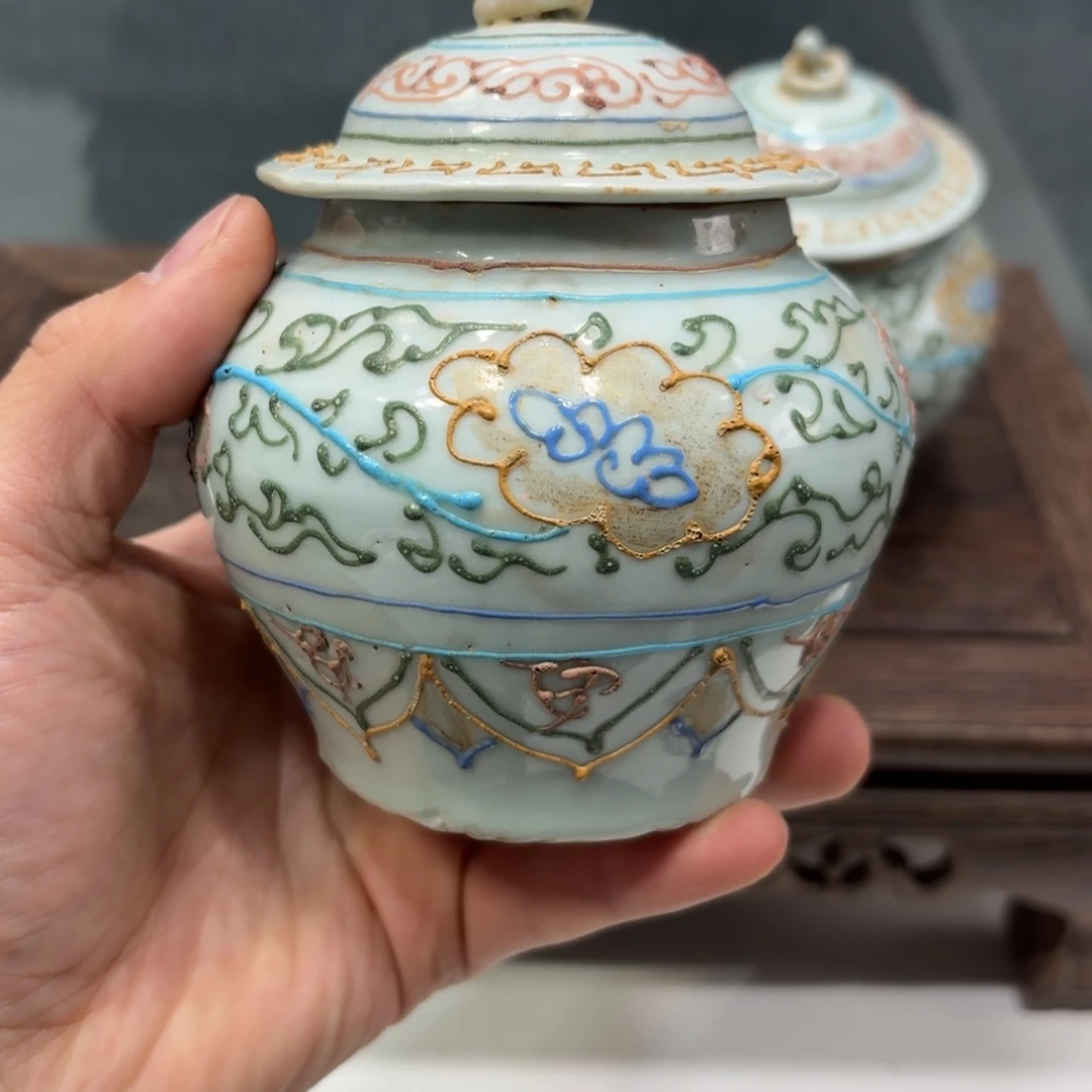 沃***野摆件陶瓷器工艺品摆件青花